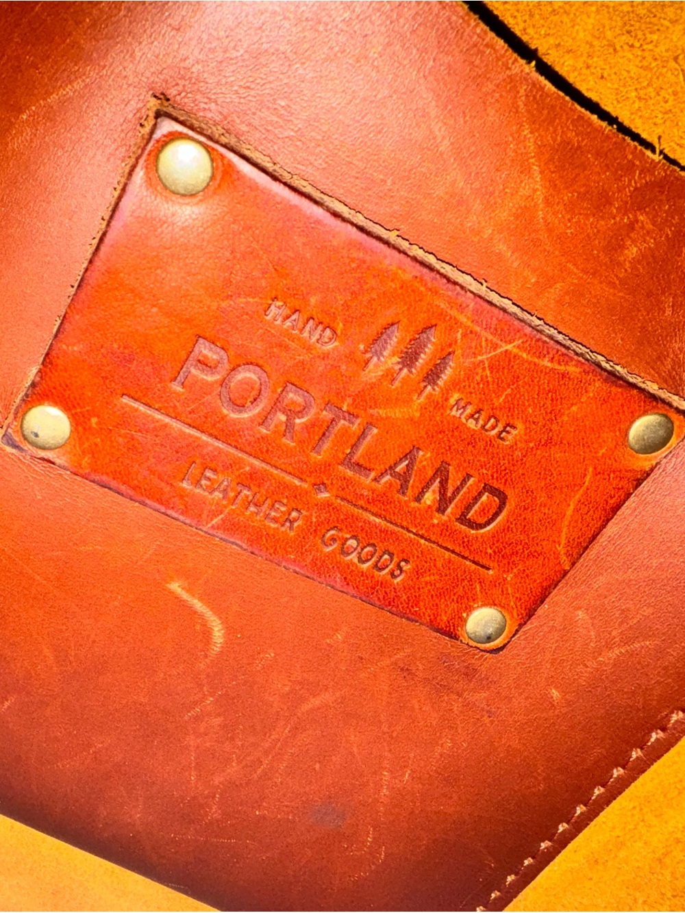 Portland Leather Brown Crossbody Tote - Picture 6 of 13